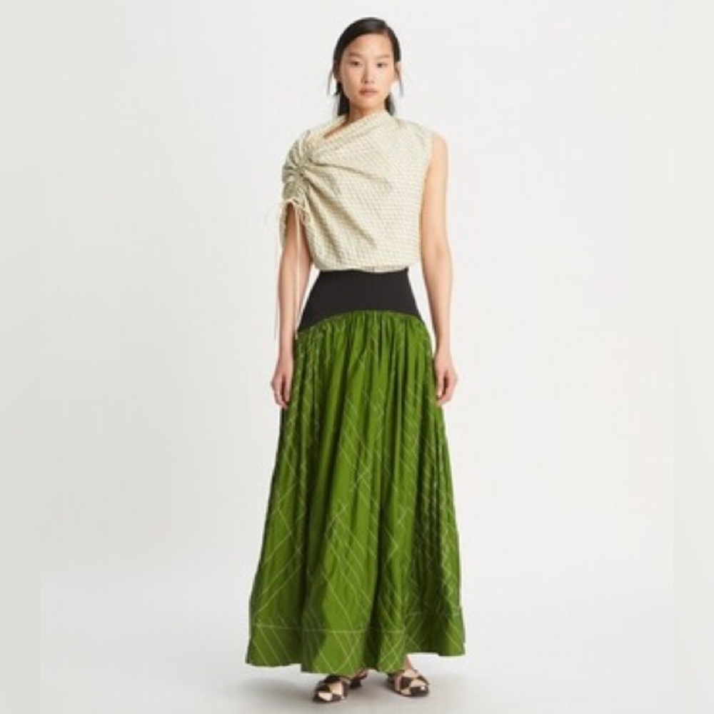 Tory Burch diamond topstitch dress